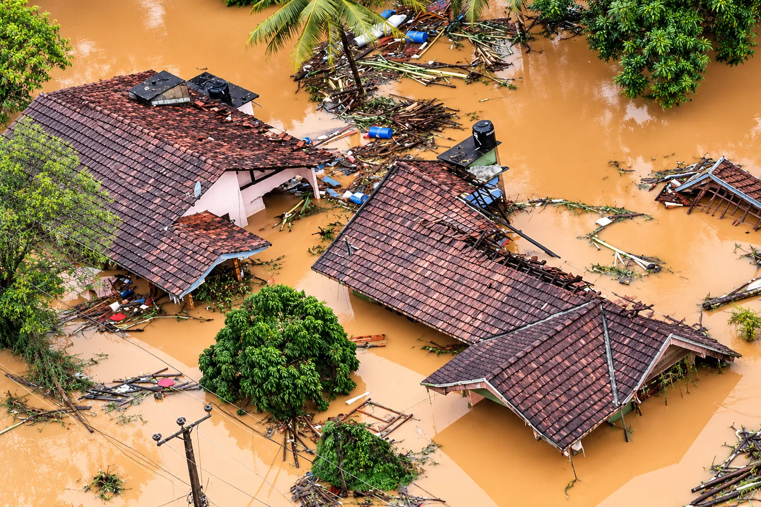 Hulpverlening na een cycloon in Sri Lanka